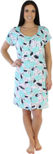 Load image into Gallery viewer, bSoft Women&#39;s Bamboo Jersey Button Up Sleep Dress Pajama
