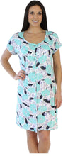 Load image into Gallery viewer, bSoft Women&#39;s Bamboo Jersey Button Up Sleep Dress Pajama
