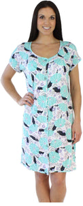 bSoft Women's Bamboo Jersey Button Up Sleep Dress Pajama