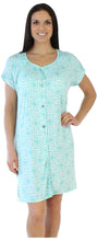 Load image into Gallery viewer, bSoft Women&#39;s Bamboo Jersey Button Up Sleep Dress Pajama
