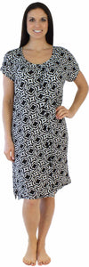 bSoft Women's Bamboo Jersey Button Up Sleep Dress Pajama