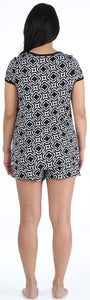 bSoft Women's Bamboo Jersey Short Sleeve Top and Shorts Pajama Set