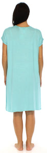 bSoft Women's Bamboo Jersey Button Up Sleep Dress Pajama