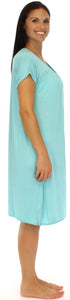 bSoft Women's Bamboo Jersey Button Up Sleep Dress Pajama
