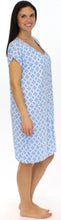 Load image into Gallery viewer, bSoft Women&#39;s Bamboo Jersey Button Up Sleep Dress Pajama
