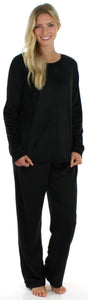 Frankie & Johnny Women's Fleece Long Sleeve Pajama Set