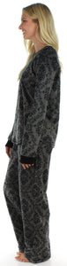 Frankie & Johnny Women's Fleece Long Sleeve Pajama Set