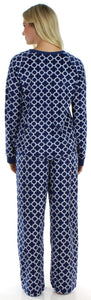 Frankie & Johnny Women's Fleece Long Sleeve Pajama Set