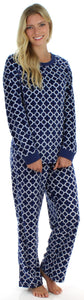 Frankie & Johnny Women's Fleece Long Sleeve Pajama Set