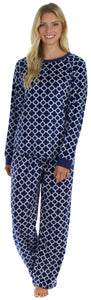 Frankie & Johnny Women's Fleece Long Sleeve Pajama Set