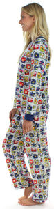 Frankie & Johnny Women's Fleece Long Sleeve Pajama Set