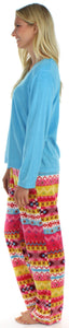 Frankie & Johnny Women's Fleece Long Sleeve Pajama Set
