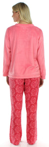 Frankie & Johnny Women's Fleece Long Sleeve Pajama Set