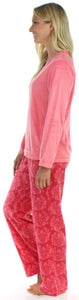Frankie & Johnny Women's Fleece Long Sleeve Pajama Set