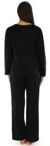 Frankie & Johnny Women's Fleece Long Sleeve Pajama Set
