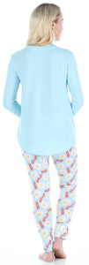 Frankie & Johnny Women’s Knit Food Themed Tunic and Leggings Pajamas Set