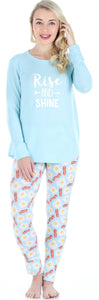 Frankie & Johnny Women’s Knit Food Themed Tunic and Leggings Pajamas Set