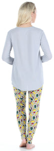 Frankie & Johnny Women’s Knit Food Themed Tunic and Leggings Pajamas Set