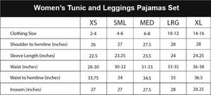 Frankie & Johnny Women’s Knit Food Themed Tunic and Leggings Pajamas Set