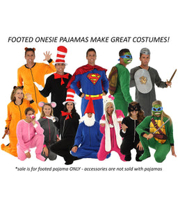 PajamaMania Women’s Fleece Footed Solid Color Onesie Pajamas Jumpsuit