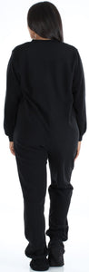 PajamaMania Women’s Fleece Footed Solid Color Onesie Pajamas Jumpsuit