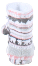 Load image into Gallery viewer, PajamaMania Women’s Fleece Slipper Boots with Rubber Soles
