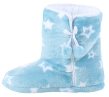 Load image into Gallery viewer, PajamaMania Women’s Fleece Slipper Boots with Rubber Soles
