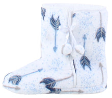 Load image into Gallery viewer, PajamaMania Women’s Fleece Slipper Boots with Rubber Soles

