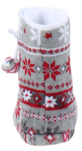 Load image into Gallery viewer, PajamaMania Women’s Fleece Slipper Boots with Rubber Soles

