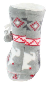 PajamaMania Women’s Fleece Slipper Boots with Rubber Soles