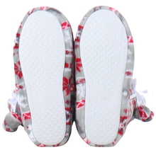 Load image into Gallery viewer, PajamaMania Women’s Fleece Slipper Boots with Rubber Soles
