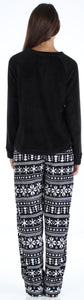 PajamaMania Women’s Fleece Long Sleeve Pajama Set