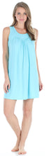 Load image into Gallery viewer, PajamaMania Women&#39;s Stretchy Knit Sleeveless Nightgown Beach Cover Up Sleep Dress Pajama
