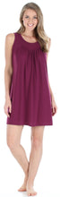 Load image into Gallery viewer, PajamaMania Women&#39;s Stretchy Knit Sleeveless Nightgown Beach Cover Up Sleep Dress Pajama
