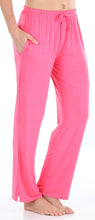 Load image into Gallery viewer, PajamaMania Women&#39;s Stretchy Knit Short Sleeve Oversized Top and Pants Pajama Set
