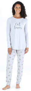 Sleepyheads Women’s Knit Long Sleeve Tunic Top and Leggings Pajama Set