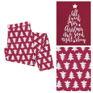 Sleepyheads Women’s Knit Long Sleeve Tunic Top and Leggings Pajama Set