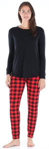 Sleepyheads Women’s Knit Long Sleeve Tunic Top and Leggings Pajama Set