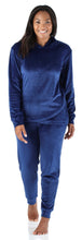 Load image into Gallery viewer, Sleepyheads Women’s Velvet Velour Hooded Loungewear Pajama Set
