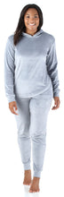 Load image into Gallery viewer, Sleepyheads Women’s Velvet Velour Hooded Loungewear Pajama Set
