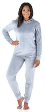 Load image into Gallery viewer, Sleepyheads Women’s Velvet Velour Hooded Loungewear Pajama Set
