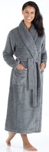 Load image into Gallery viewer, Sleepyheads Women’s Plush Fleece Robe Jacquard Long Sleeve Bathrobe
