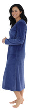 Load image into Gallery viewer, Sleepyheads Women&#39;s Long Sleeve Zip Front Long Robe Housecoat

