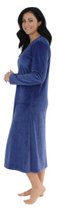 Sleepyheads Women's Long Sleeve Zip Front Long Robe Housecoat
