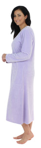 Sleepyheads Women's Long Sleeve Zip Front Long Robe Housecoat