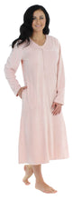 Load image into Gallery viewer, Sleepyheads Women&#39;s Long Sleeve Zip Front Long Robe Housecoat
