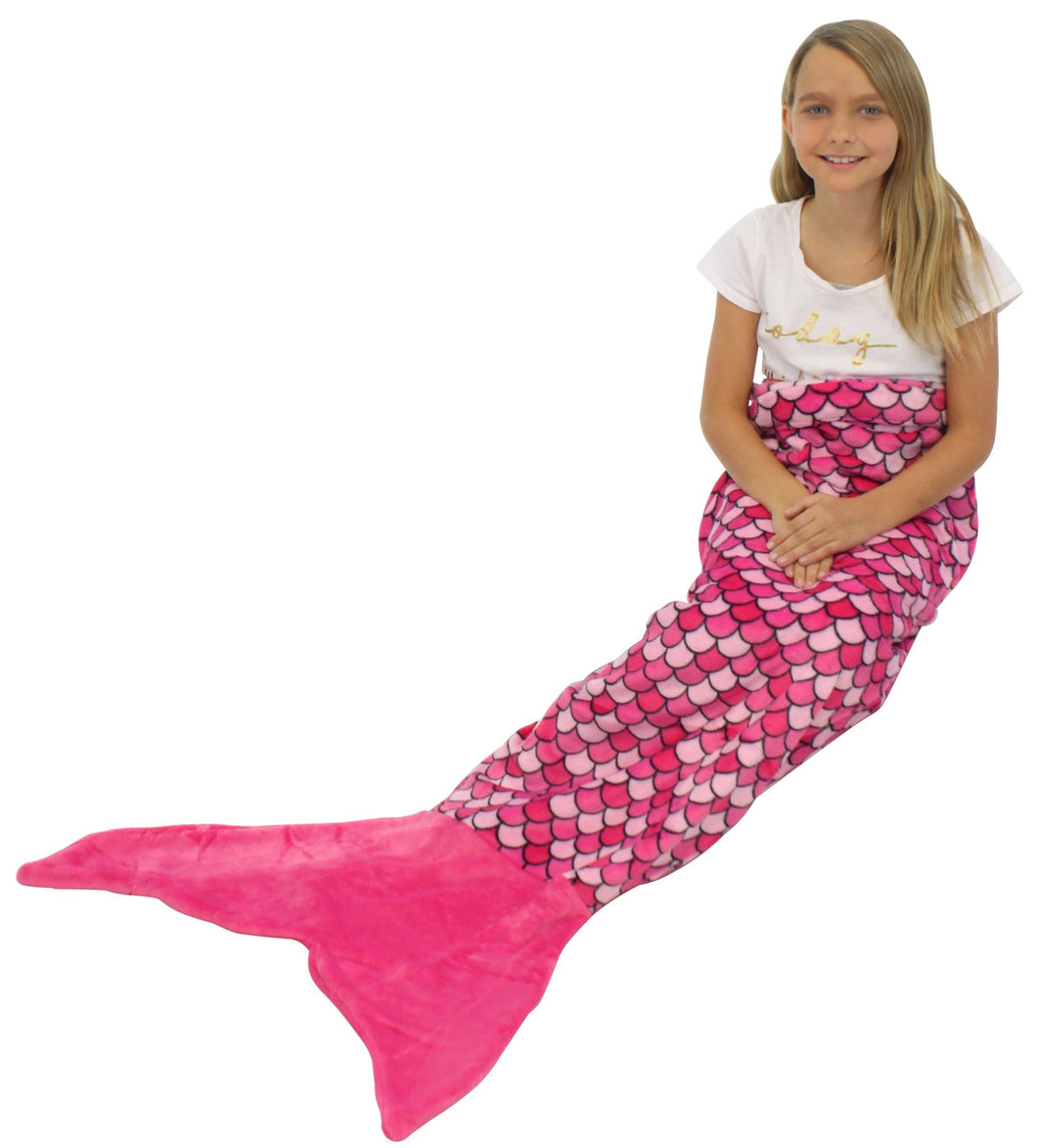 Sleepyheads Fleece Mermaid Tail Blanket for Kids and Adults