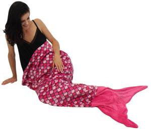 Sleepyheads Fleece Mermaid Tail Blanket for Kids and Adults