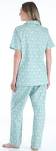 Load image into Gallery viewer, Sleepyheads Women&#39;s Poplin Cotton Short Sleeve Button Up Top and Pants Pajama Set

