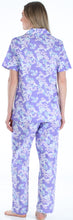 Load image into Gallery viewer, Sleepyheads Women&#39;s Poplin Cotton Short Sleeve Button Up Top and Pants Pajama Set
